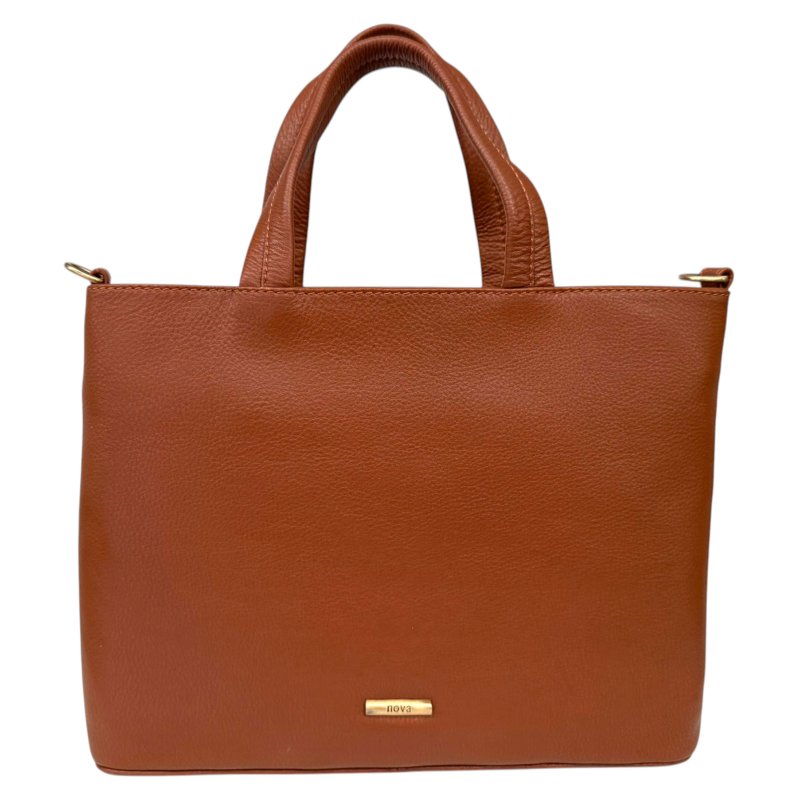 Nova Leathers Toffee Brown Medium Square Grab Bag
