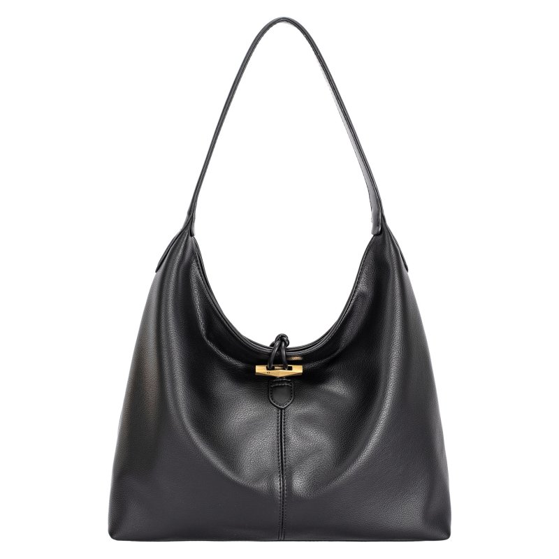 David Jones Black Slouchy Button Hobo Bag