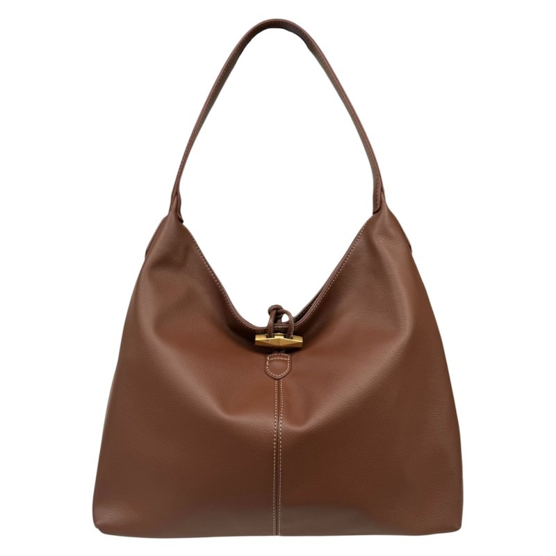 David Jones Red Mud Slouchy Button Hobo Bag