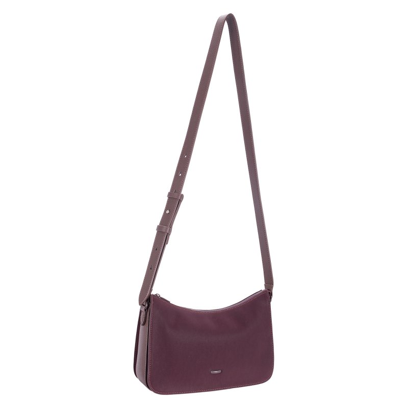 David Jones Dark Bordeaux Soft Touch Triple Shoulder Bag