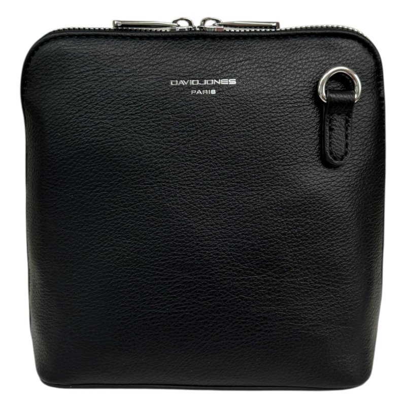 David Jones Black Zip Top Dome Bag