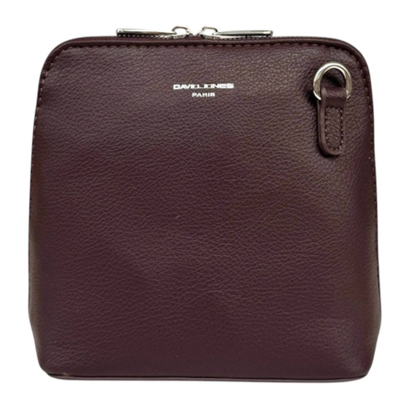 David Jones Dark Bordeaux Zip Top Dome Bag