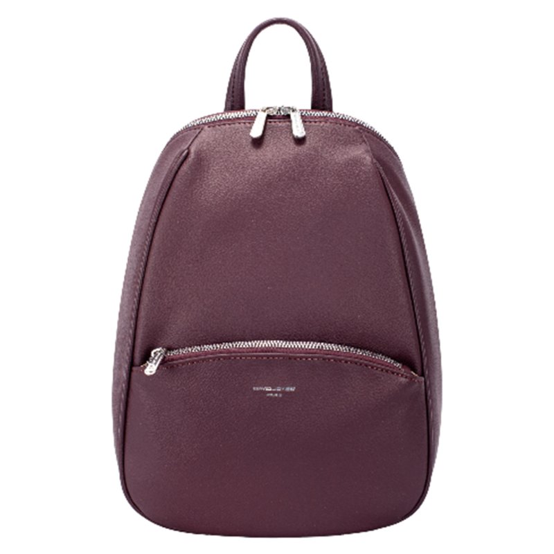 David Jones Dark Bordeaux Rounded Backpack