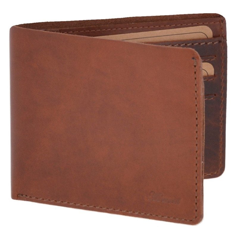 Ashwood Leather RFID Classic 8 Card Bill Fold Wallet Chestnut