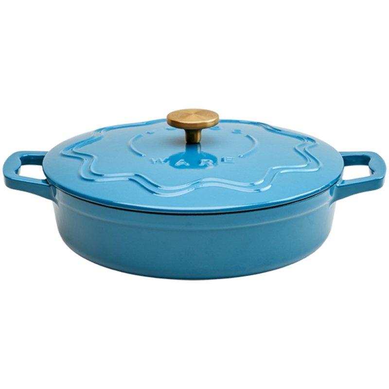 Judge Cast Iron 28cm Shallow Casserole Blue
