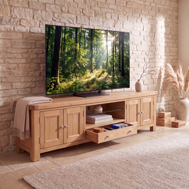 Aldiss Own Hamilton Oak Extra Large TV Unit