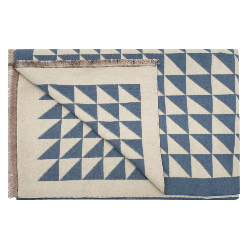 A&B A & B Contrast Colour Triangles Reversible Scarf Assorted