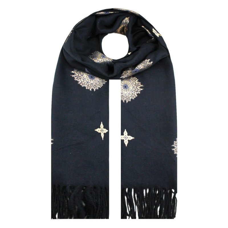 A&B A & B Golden Patterned Mix Scarf Assorted