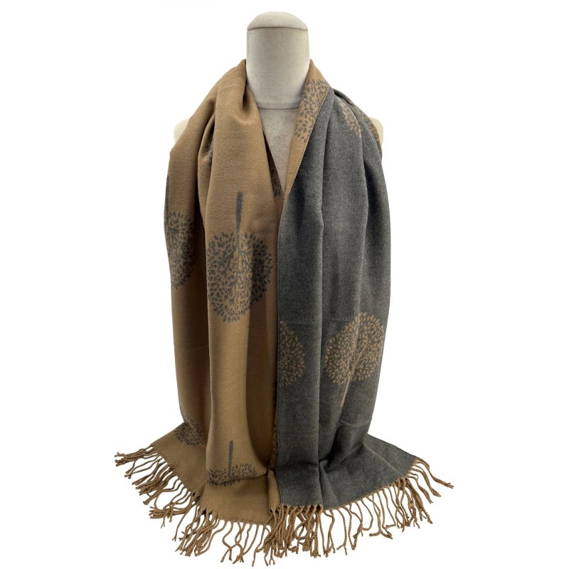 A&B A & B Mulberry Tree Print Wool Mix Scarf Assorted