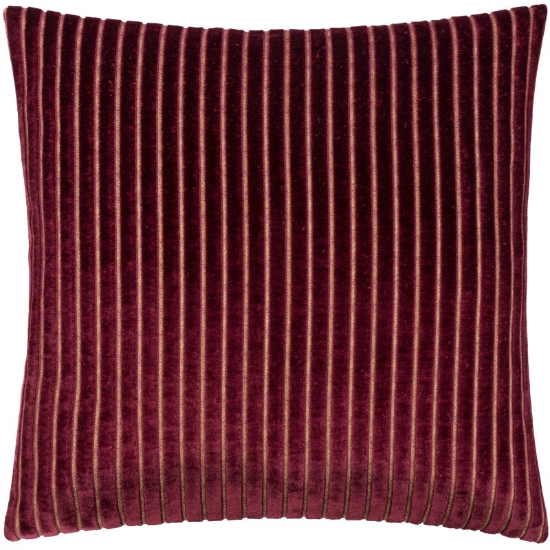 Paoletti Savoy Stripe Cushion Burgundy