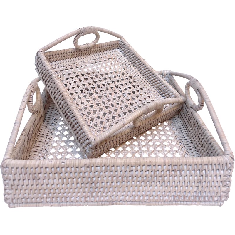 Lows Artisan Weave Salt & Pepper Tray Set