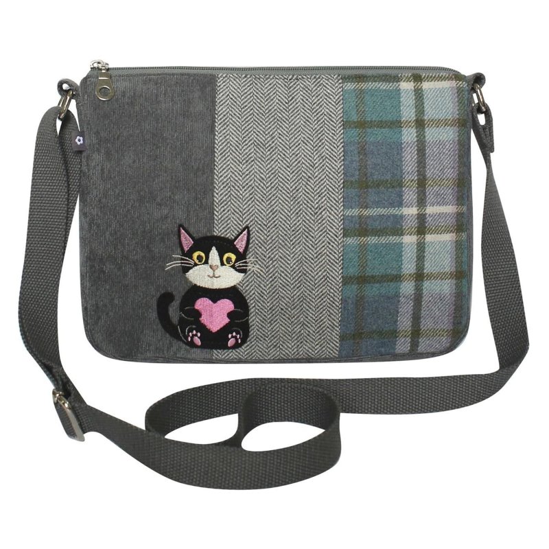 Earth Squared Tweed Applique Messenger Bag Sheep