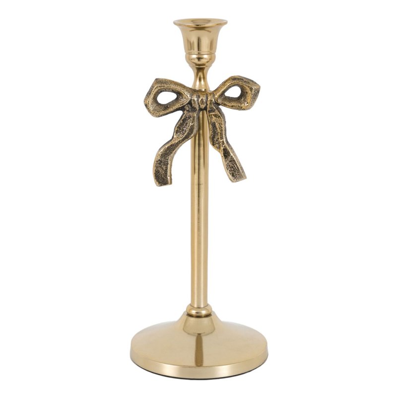 Gallery Direct Bow Dinner Candle Holder Gold