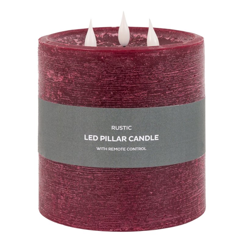 Gallery Direct 3 Wick Oxblood LED Candle