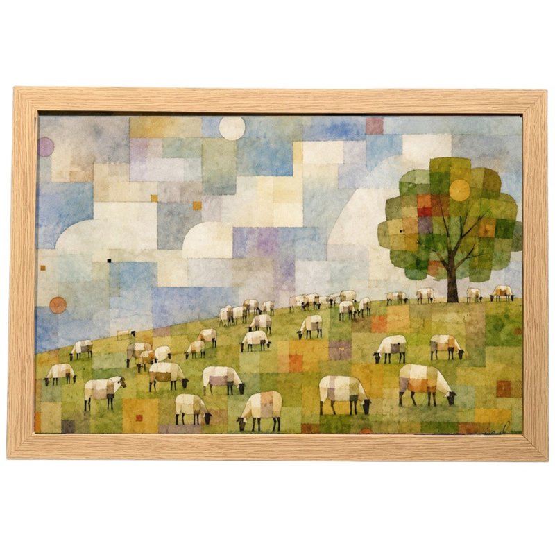 Aquarelle Home Aquarelle Cumbria Hills Printed Wall Art Oak Frame