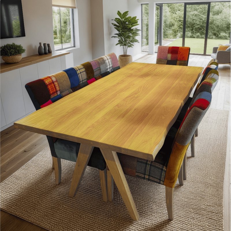 Aldiss Own Modena 2m Wooden Leg Dining Table