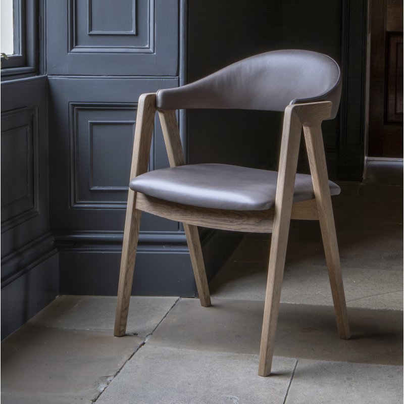 Aldiss Own Ossby Chair in Grey Leather