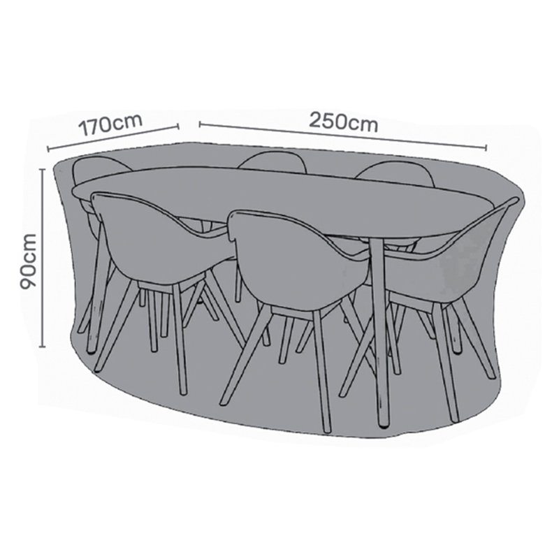 Table for 6 Rectangular Garden Furniture Cover