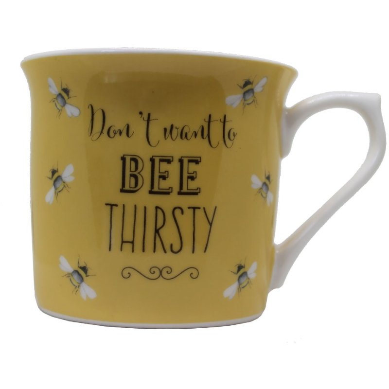 Bee Happy Yellow Mug