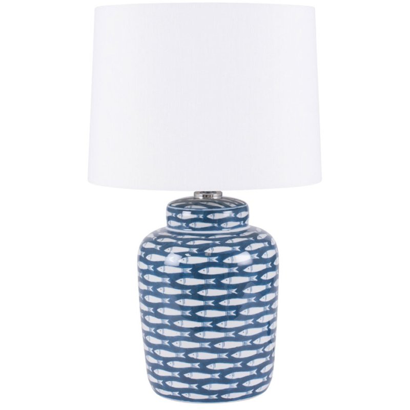 Blue & White Fish Table Lamp