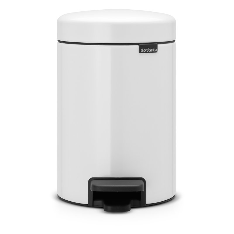 NewIcon 3L Pedal Bin White