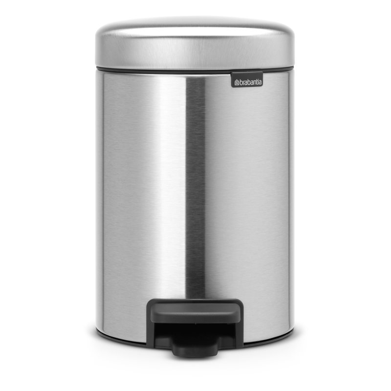 NewIcon Pedal Bin 3L Matt Steel