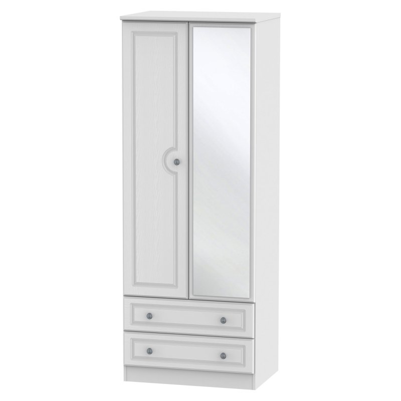 Pembridge Tall 2 Drawer Mirrored Wardrobe