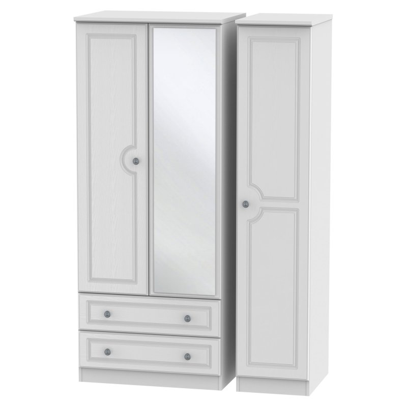 Pembridge Triple 2 Drawer 3 Door Mirrored  Wardrobes