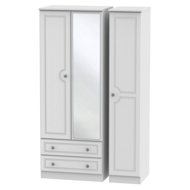 Pembridge Tall Triple 2 Drawer Mirrored Wardrobe