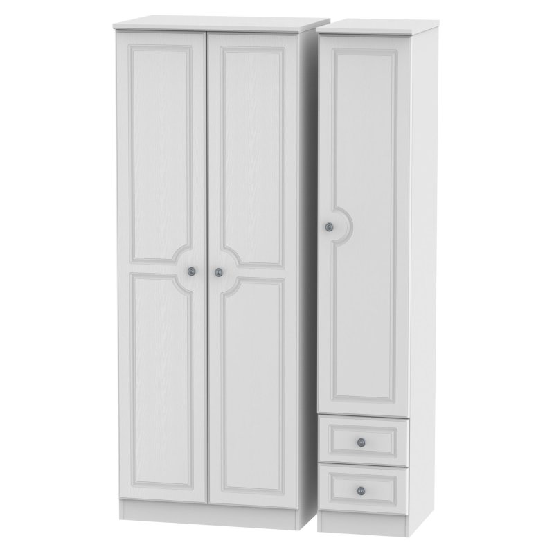 Pembridge Tall Triple Plain & Tall Drawer Wardrobe