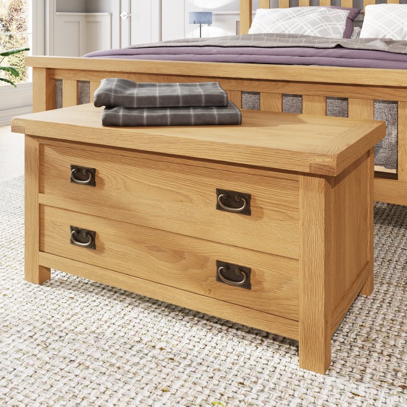 Aldiss Own Norfolk Oak Blanket Box