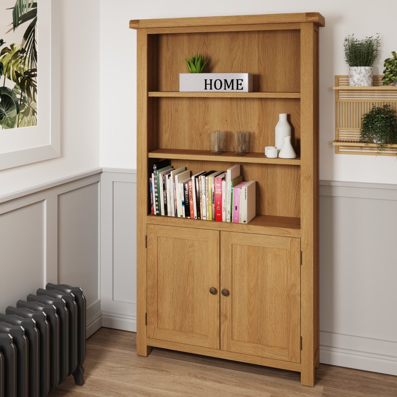 Aldiss Own Norfolk Oak Large Bookcase