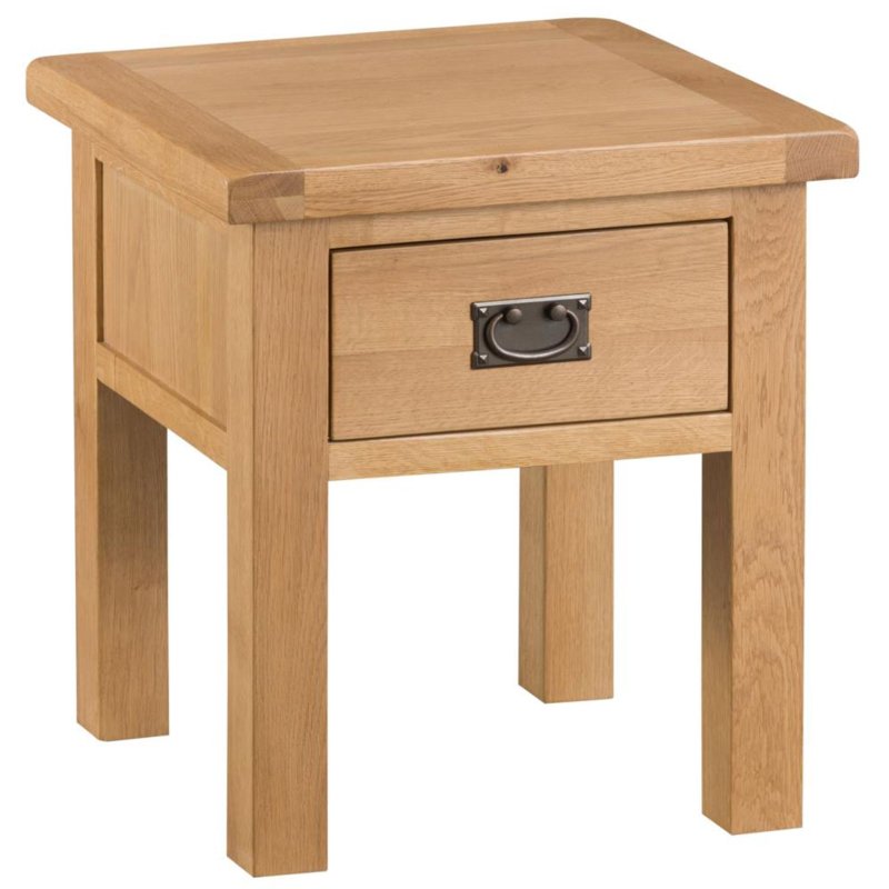 Norfolk Oak Lamp Table with Drawer