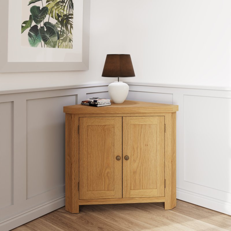 Aldiss Own Norfolk Oak Corner Cabinet