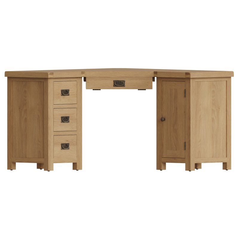 Large oak clearance corner desk