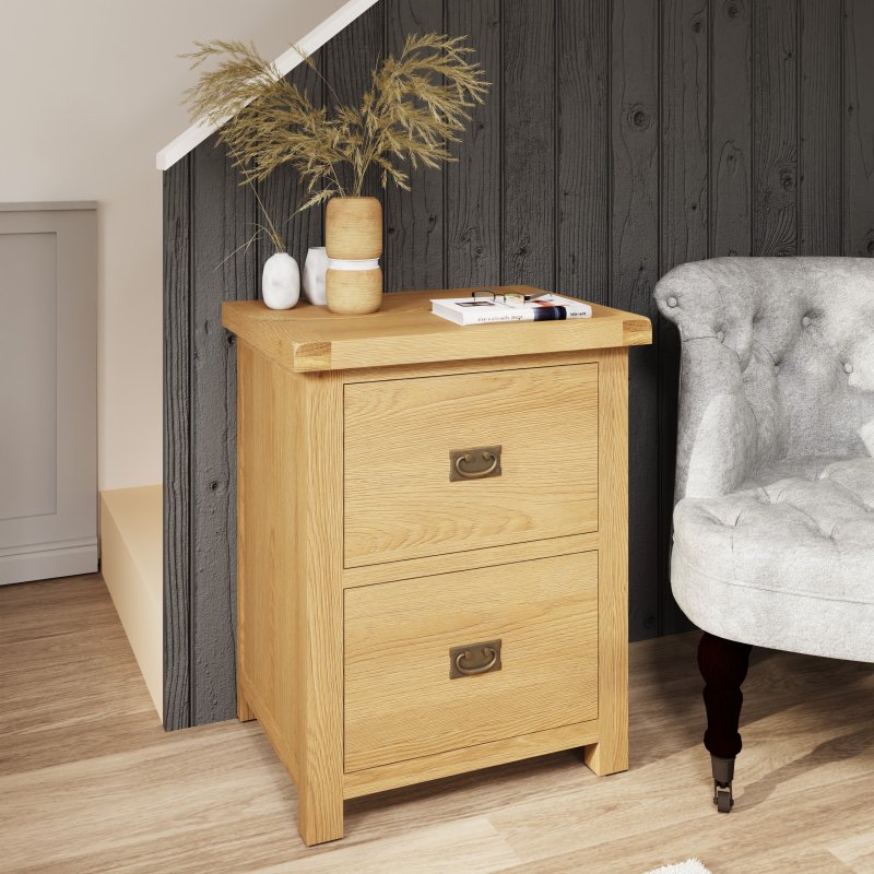 Aldiss Own Norfolk Oak Filing Cabinet