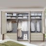 Lake Combi Wardrobe with 6 Doors & 6 Drawers, including frame and 6 power LED lights
