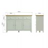 Hasting Collections Hastings 3 Door Sideboard in Stone