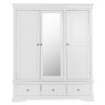 Aldiss Own Sorrento White 3 Door 3 Drawer Wardrobe