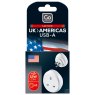 Go Travel UK-USA Adaptor + USB Box