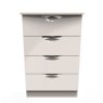 Carrie 4 Drawer Midi Chest front on image of the chest on a white background