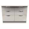 Carrie 6 Drawer Midi Chest front on image of the chest on a white background