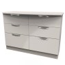 Carrie 6 Drawer Midi Chest angled image of the chest on a white background