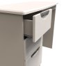 Carrie Vanity Dressing Table close up image of the dressing table with drawer open on a white background
