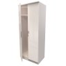 Carrie 2ft 6in Mirror Wardrobe angled image of the wardrobe with open door on a white background