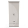 Carrie 2ft 6in 2 Drawer Wardrobe front on image of the wardrobe on a white background