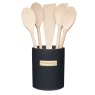 KitchenCraft MasterClass Black Utensil Holder