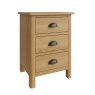 Aldiss Own Hastings Editions 3 Drawer Bedside Cabinet in Oak