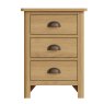 Aldiss Own Hastings Editions 3 Drawer Bedside Cabinet in Oak