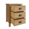 Aldiss Own Hastings Editions 3 Drawer Bedside Cabinet in Oak
